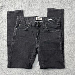 Naked and Famous Jeans Mens 29 Black Ash Super Guy Standard Skinny Stretch 29x27